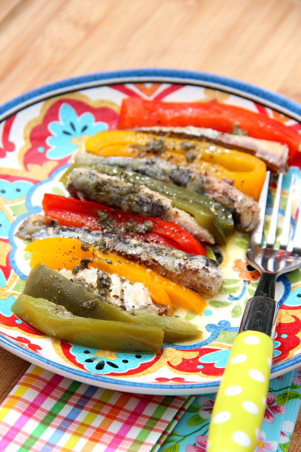 Sardines aux poivrons – Sardines and peppers