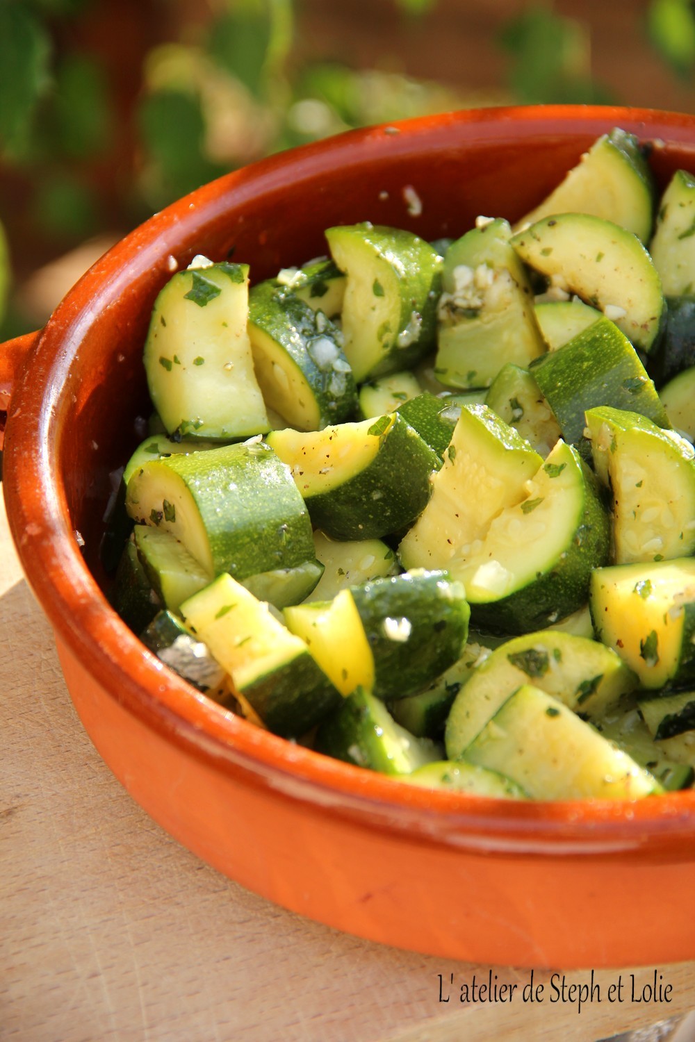 Courgettes à la menthe