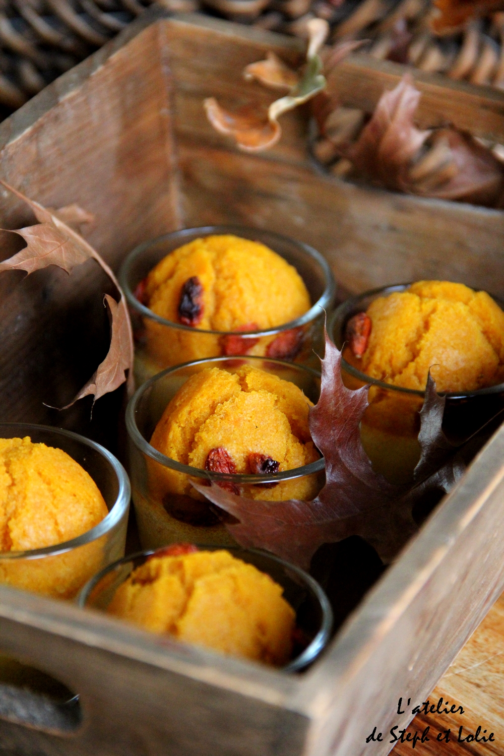 Muffins au potiron et baies de Goji
