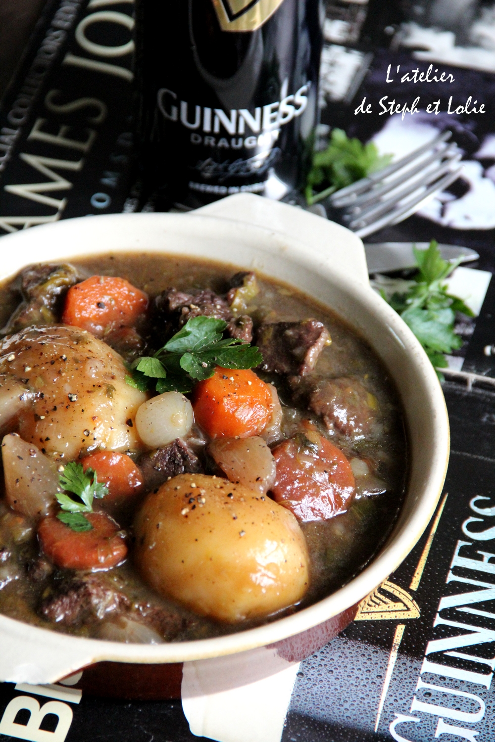 Joue de bœuf à la Guinness façon « Irish stew »