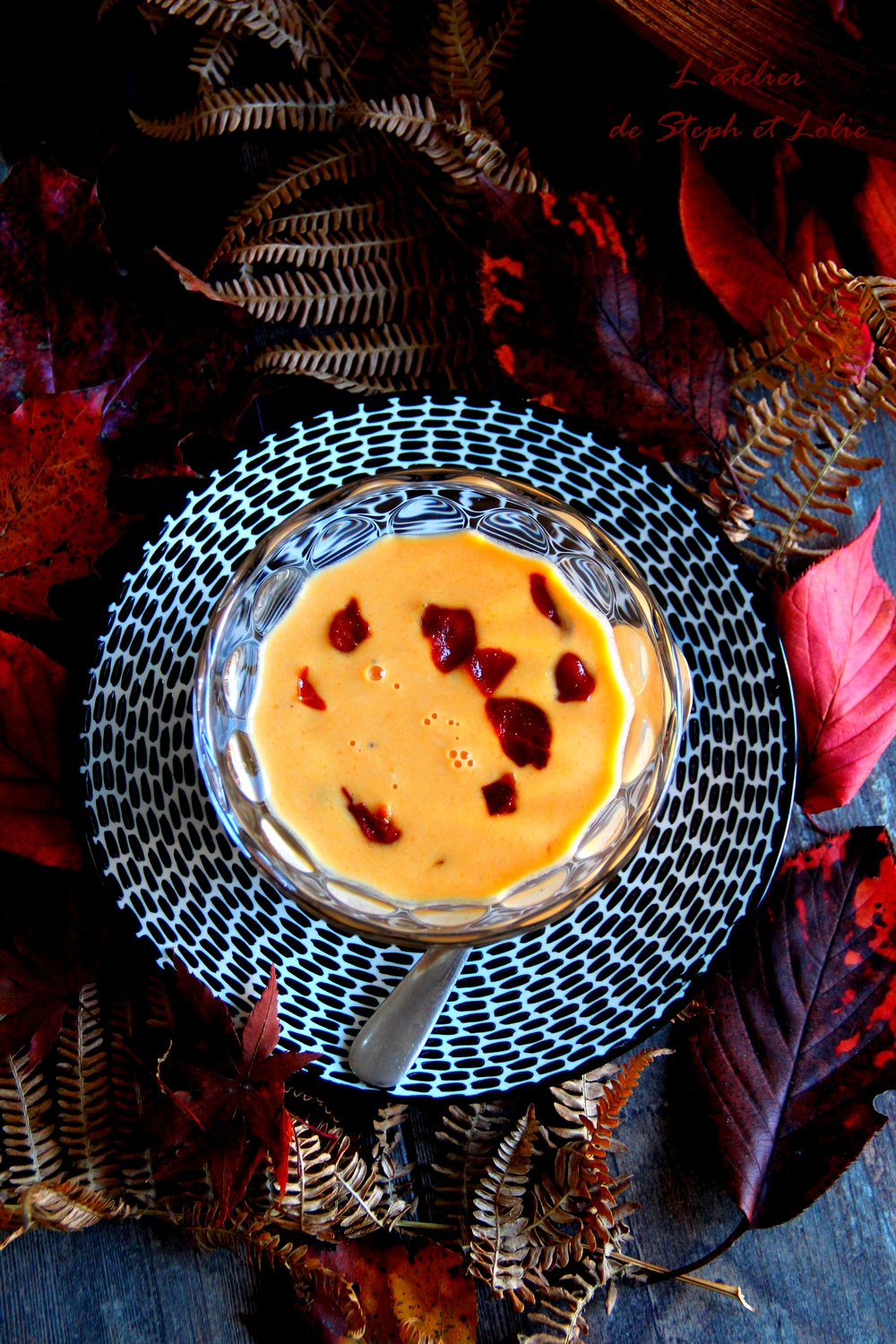 Velouté de butternut aux copeaux de jambon cru