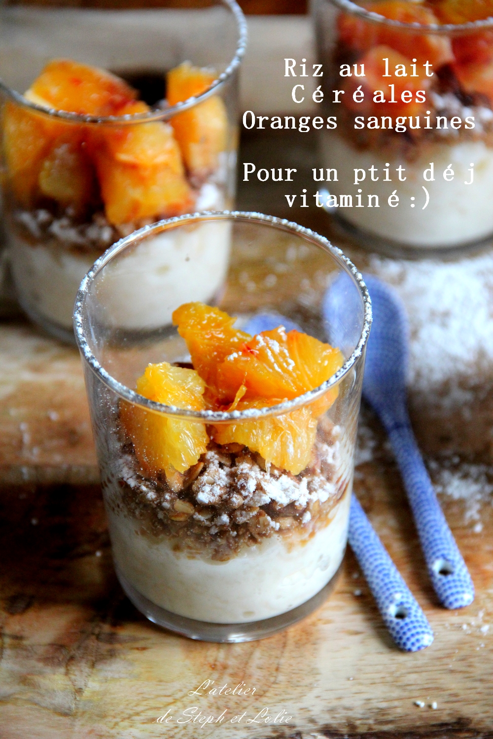 Verrines « riz au lait et oranges sanguines »