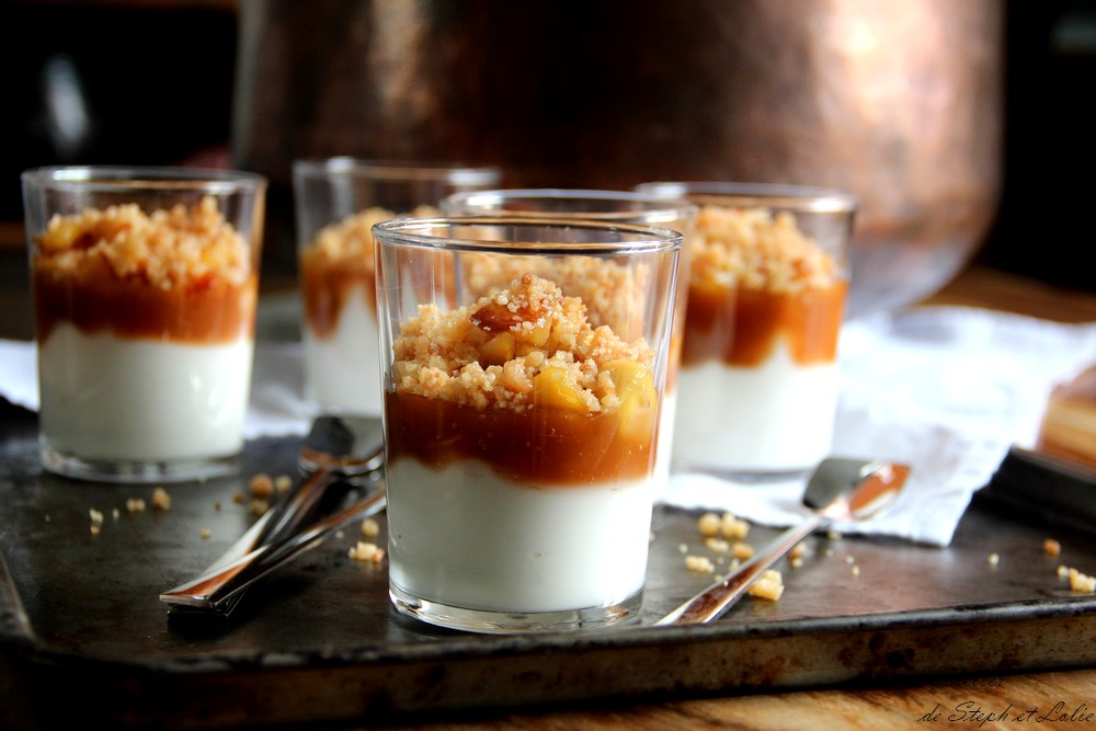 Verrines au crumble revisité