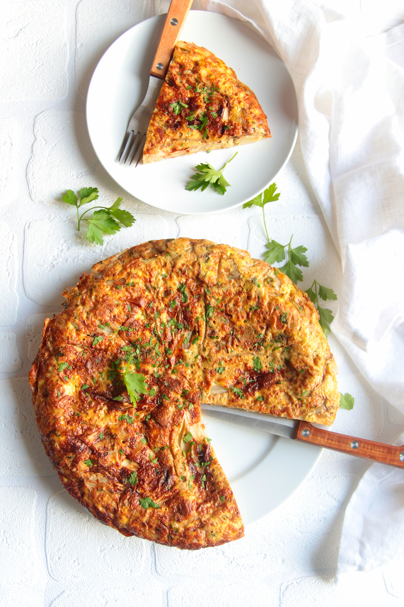 Tortilla aux endives et pommes de terre