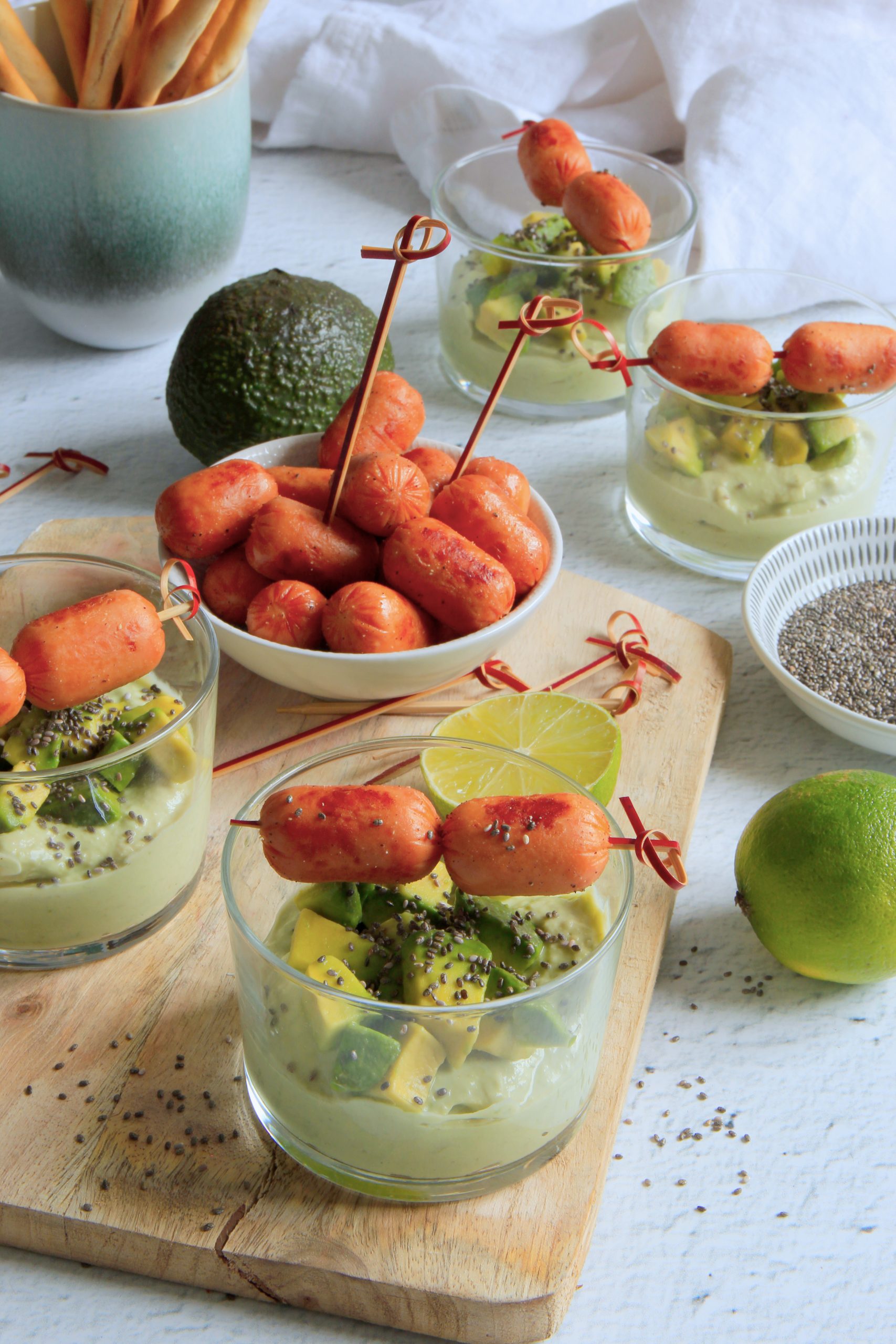 boudin, verrine, avocat, graines