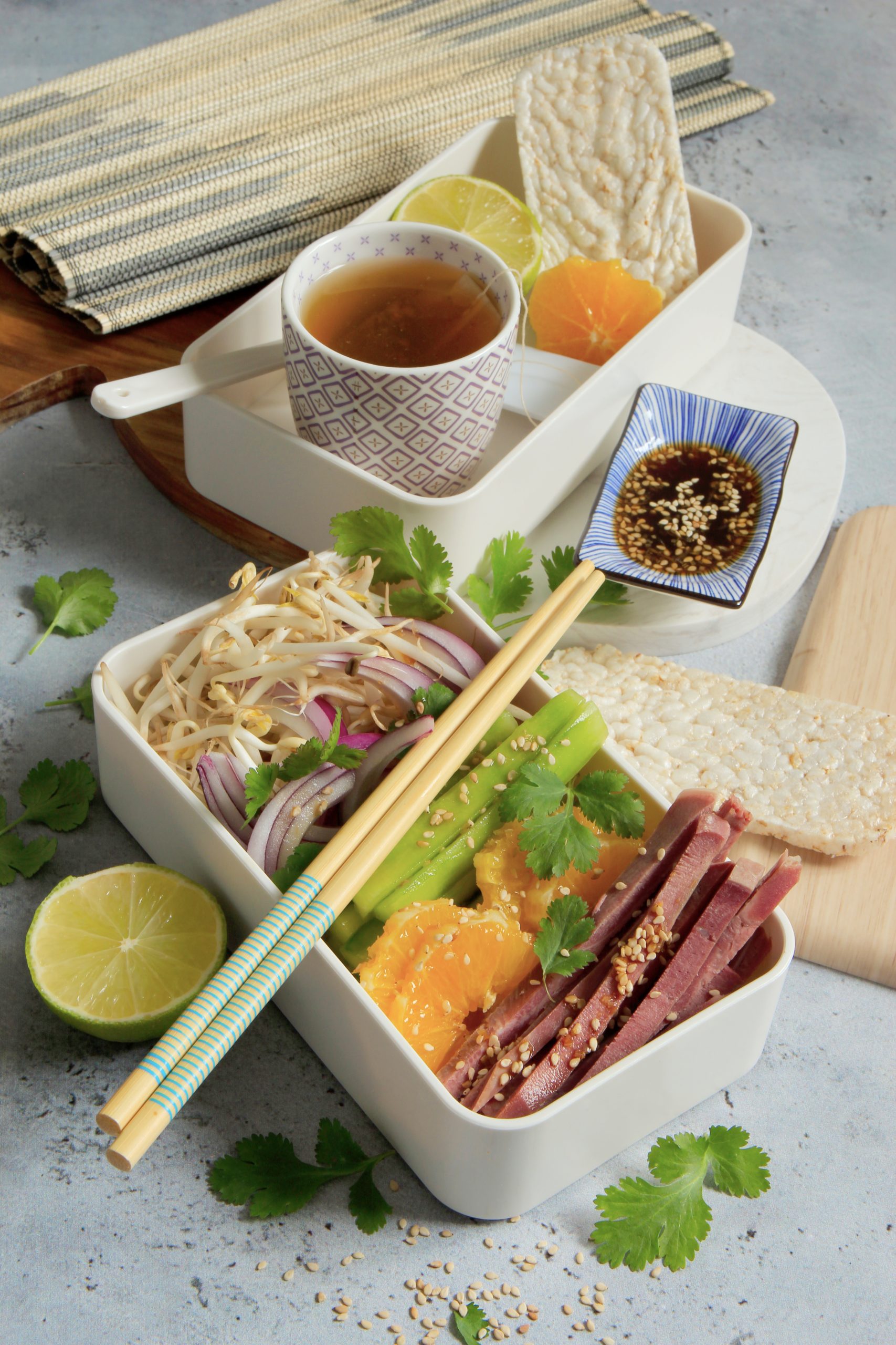 cuisine thaï, orange, coriandre, soja, gingembre